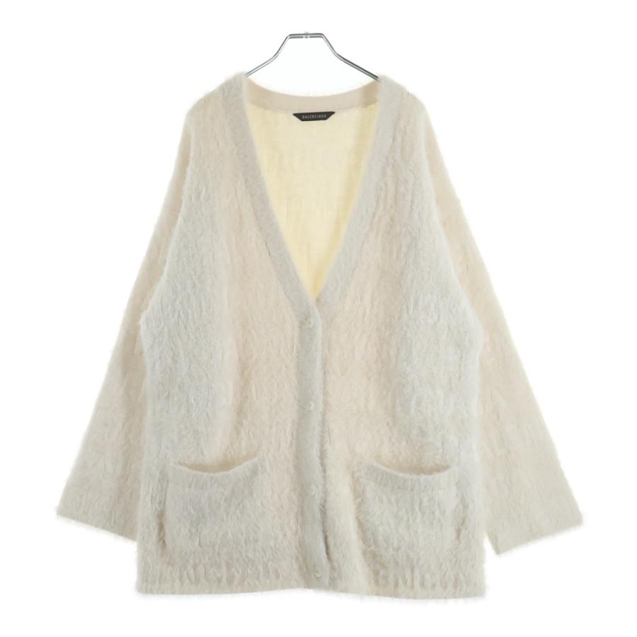 BALENCIAGA（バレンシアガ） ロゴ総柄 Vネックカーディガン ニット 