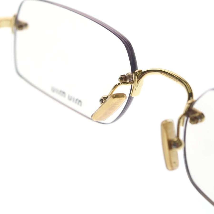miumiu ミュウミュウ ワンポイントロゴ リムレス サングラス アイ