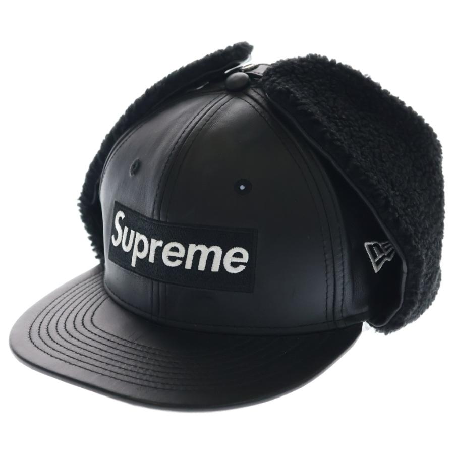 Supreme（シュプリーム） 22AW ×NEW ERA Leather Earflap Box Logo Cap