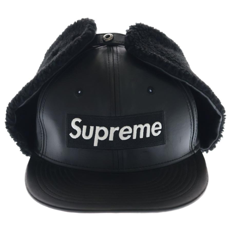 Supreme（シュプリーム） 22AW ×NEW ERA Leather Earflap Box Logo Cap