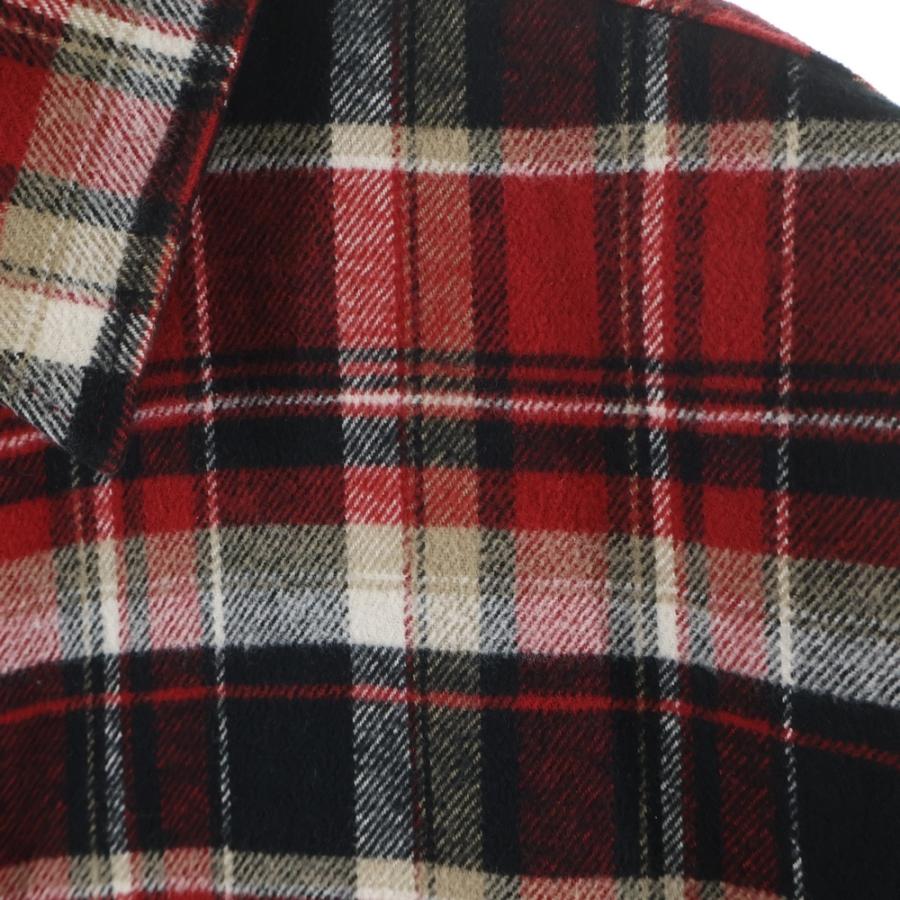 SAINT LAURENT PARIS (サンローランパリ) 長袖チェックシャツ レッド