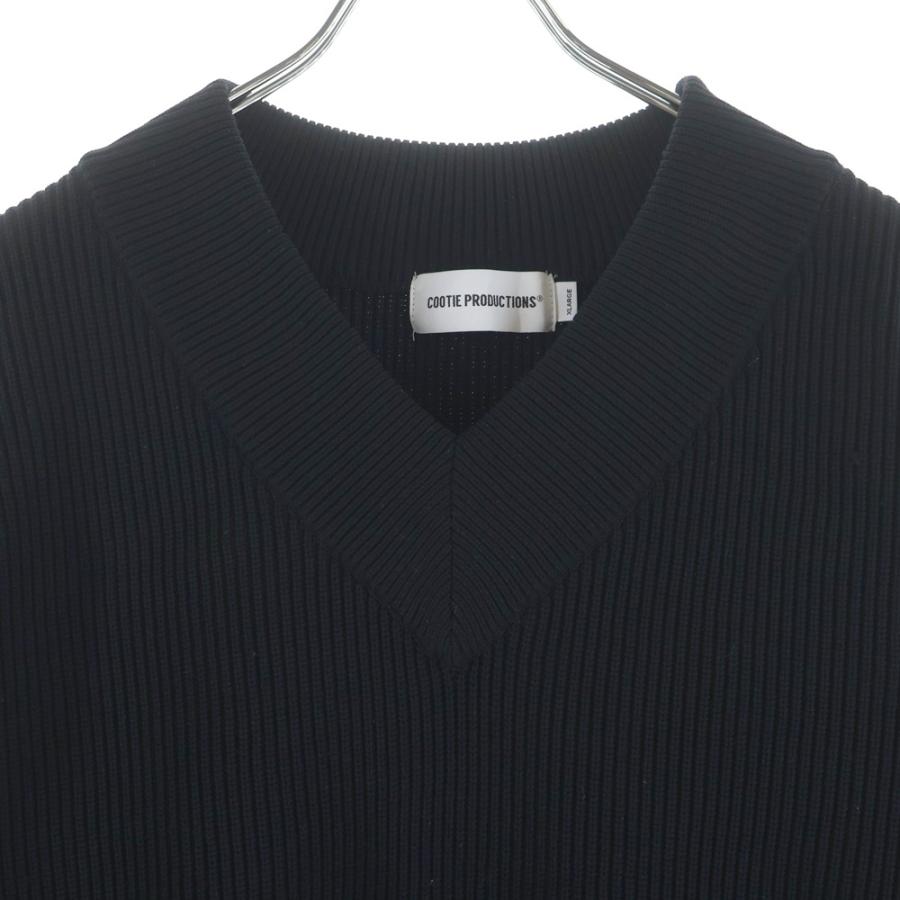 COOTIE PRODUCTIONS クーティー プロダクションズ 25SS Solotex Tilden Sweater Vネック チルデンセーター ニット ブラック CTE-25S311