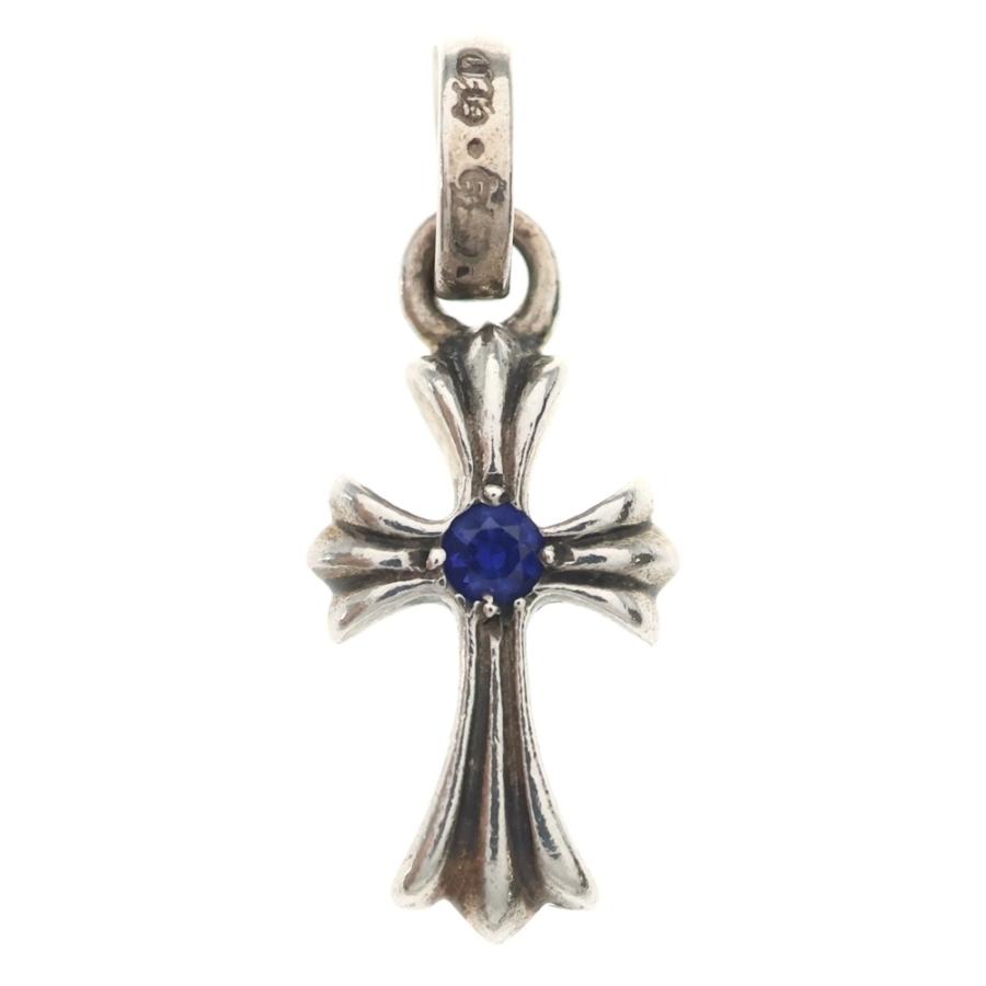 クロムハーツ　ベビーファットクロス　両面サファイア　アフターサファイア CHROME HEARTS（クロムハーツ） CRS BBYFAT SAP ベイビーファット