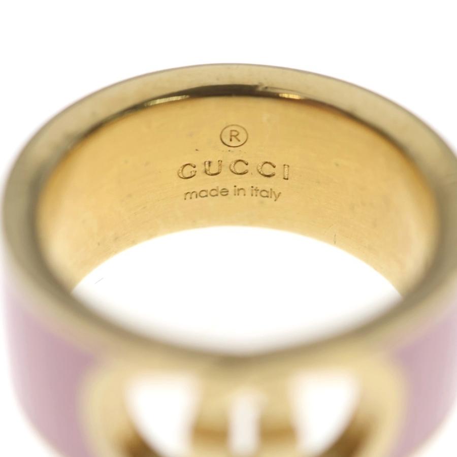 GUCCI（グッチ） インターロッキングG エナメルリング 指輪 ピンク