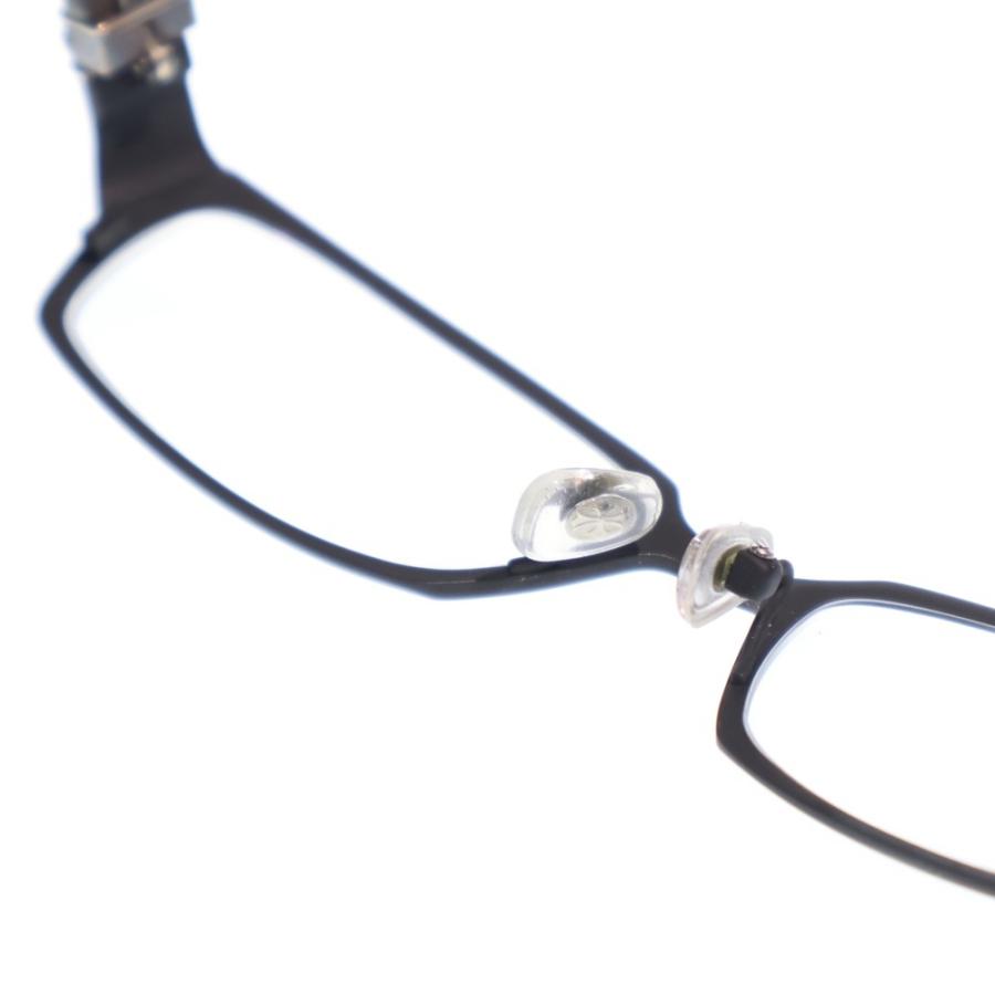 CHROME HEARTS クロムハーツ DIXON YU-A CHプラス セメタリークロス エボニーウッド アフターダイヤ スクエア眼鏡 ブラック/ブラウンの画像