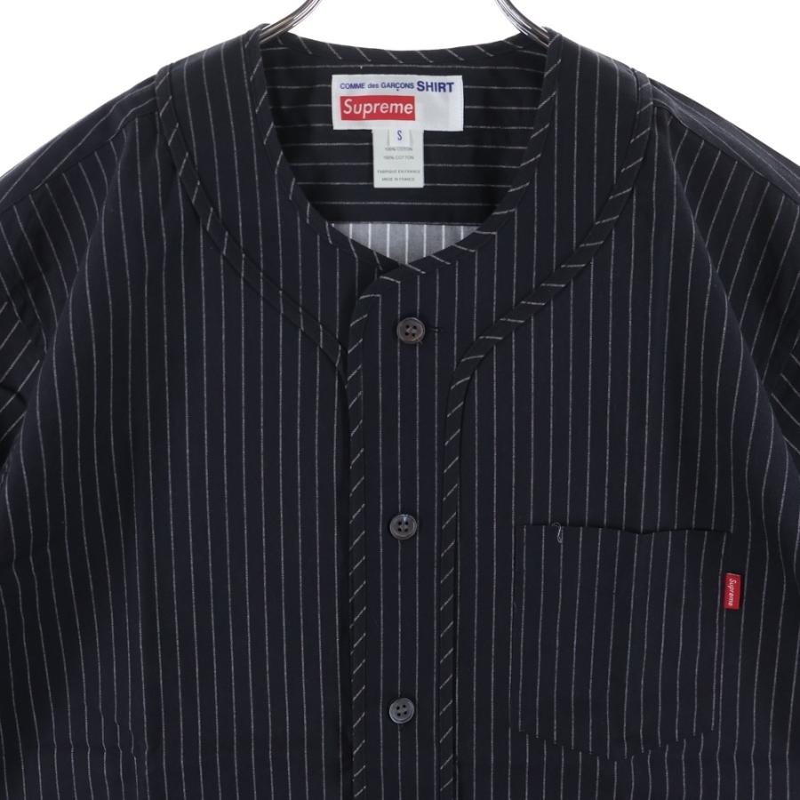 SUPREME シュプリーム 14SS ×COMME Des GARCONS SHIRT Baseball Shirt コムデギャルソンシャツ ベースボール半袖シャツ ブラック Supreme（シュプリーム） 14SS ×COMME Des GARCONS SHIRT Baseball