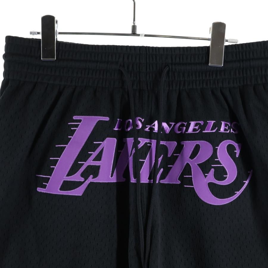 Mitchell&Ness ミッチェル アンド ネス PRACTICE SHORTS LAKERS プラクティスショーツ レイカーズ バスケットパンツ ブラック_2