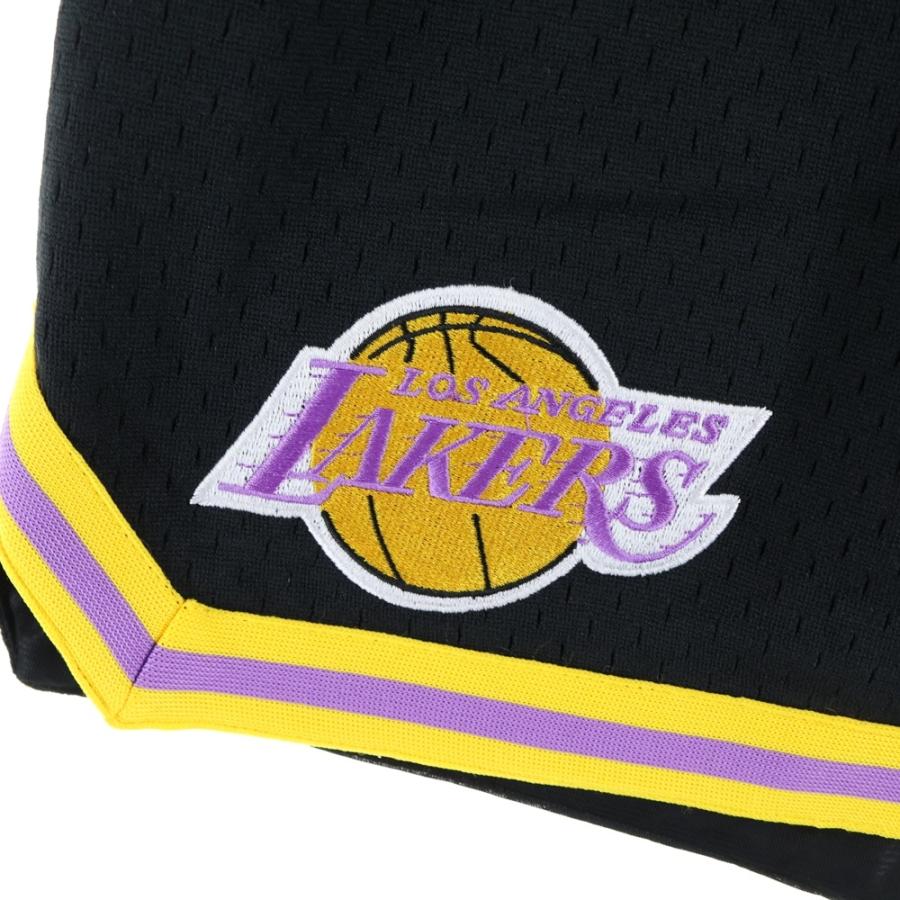 Mitchell&Ness ミッチェル アンド ネス PRACTICE SHORTS LAKERS プラクティスショーツ レイカーズ バスケットパンツ ブラック_4