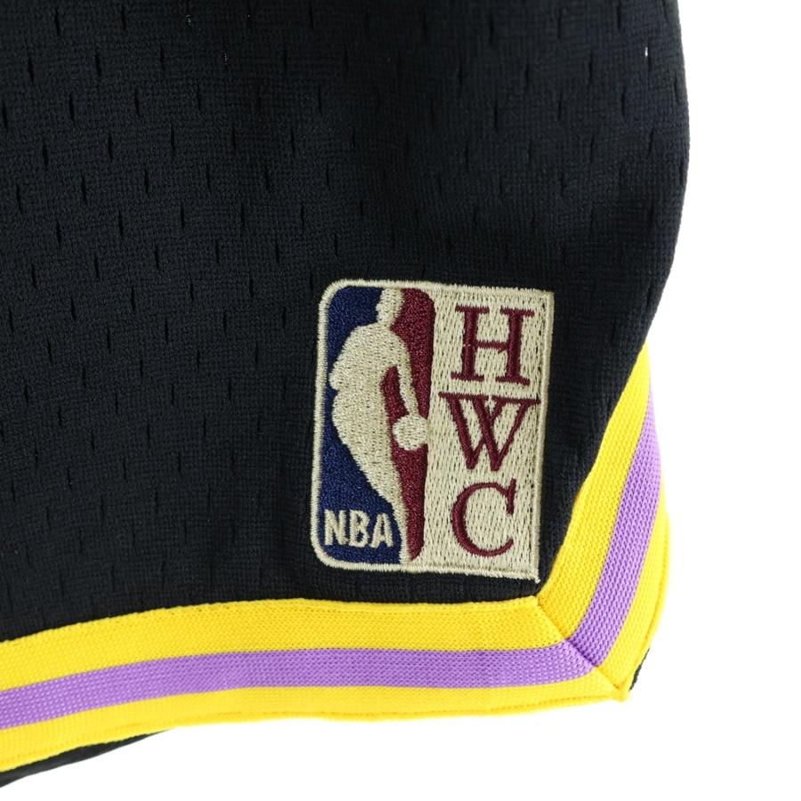 Mitchell&Ness ミッチェル アンド ネス PRACTICE SHORTS LAKERS プラクティスショーツ レイカーズ バスケットパンツ ブラック_5