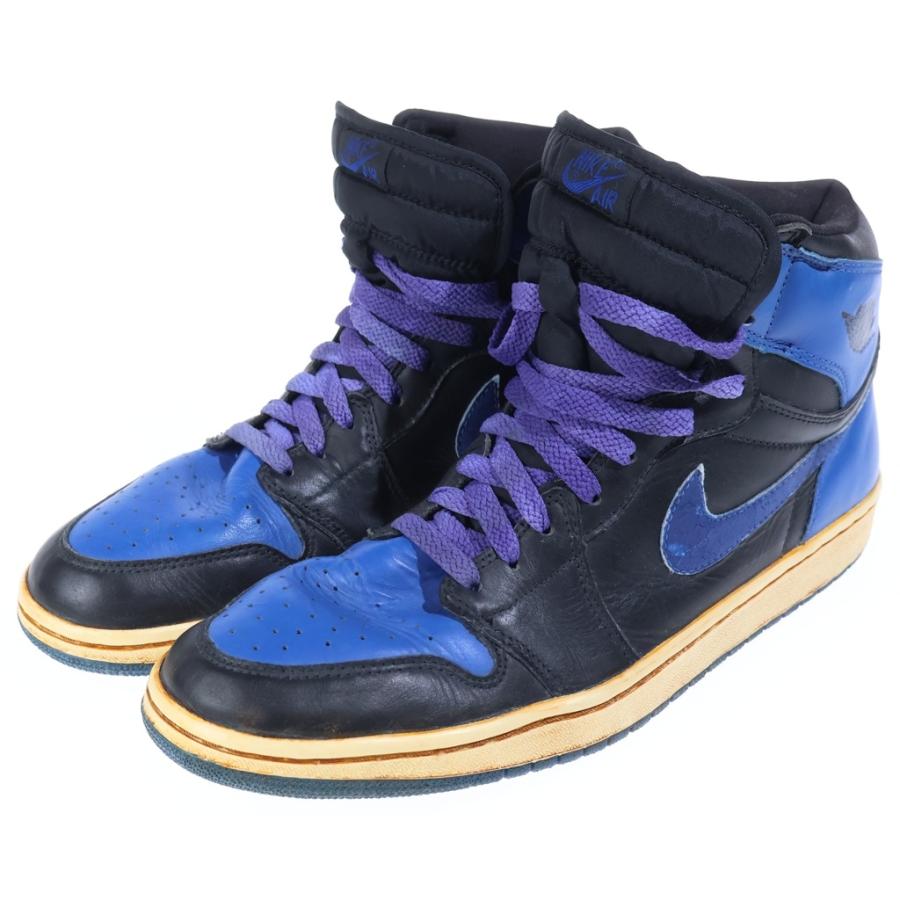 NIKE AIR JORDAN HIGH 黒青 US10 28cm 2001年製 NIKE（ナイキ） 【観賞用2001年製】エアジョーダン1 レトロ ハイカット
