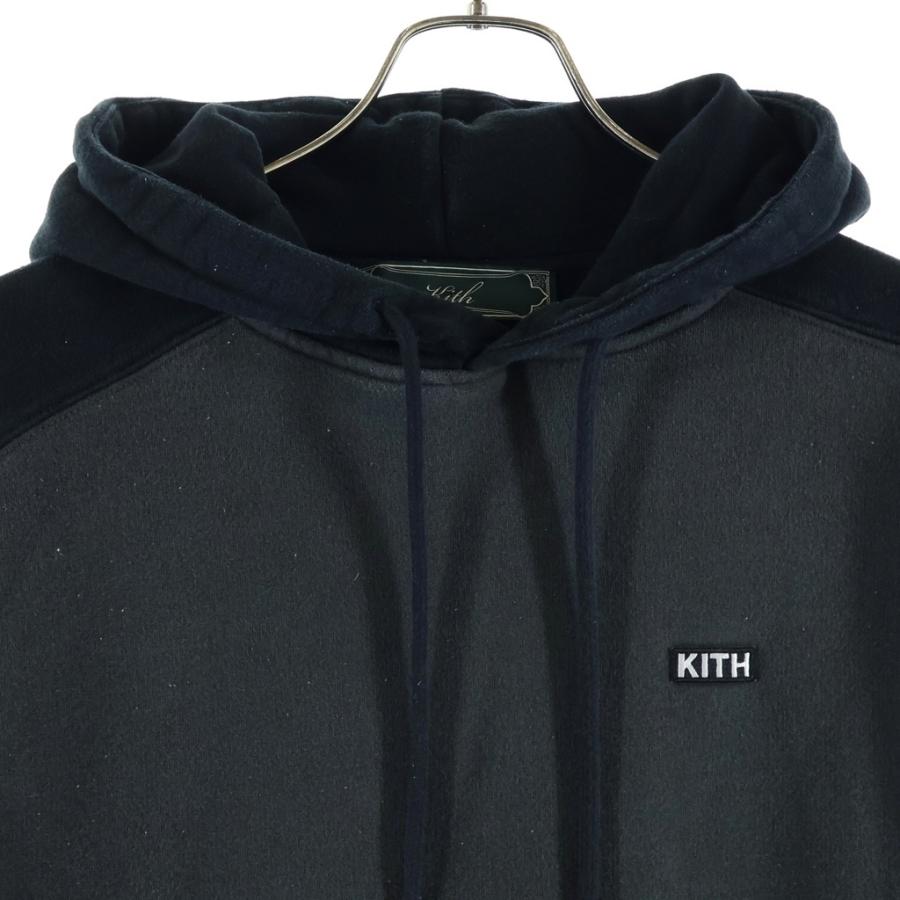 KITH（キス） フロントロゴデザイン コーデュロイ切り替え フーデッド