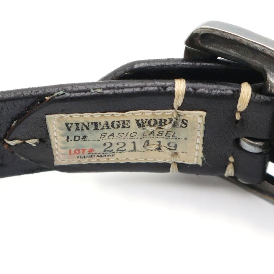 Vintage Works ヴィンテージワークス Cバックル レザーベルト ブラック
