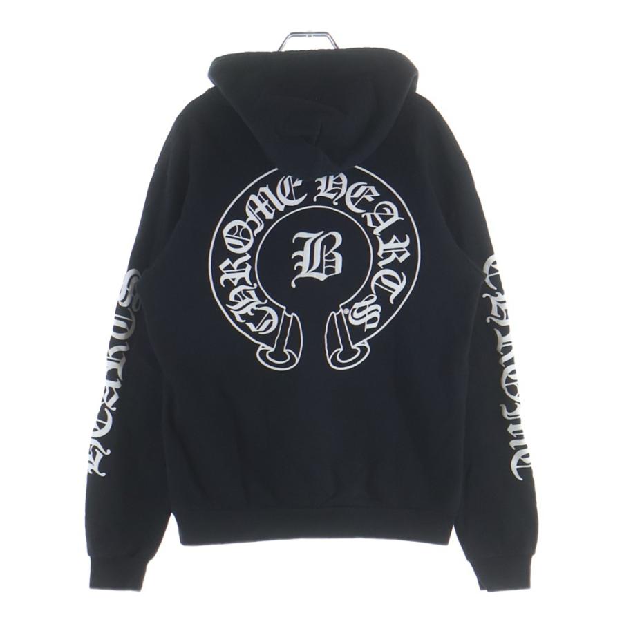 Chrome Hearts 新品同様 黒フード付きパーカー 袖刺繍デザイン CHROME HEARTS（クロムハーツ） BELLA HD PLVR/ベラハディッド