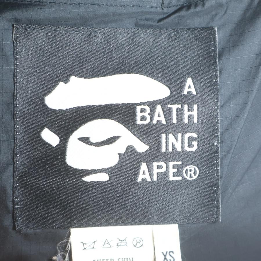 A BATHING APE（アベイシングエイプ） シープスキン レザー ダウン