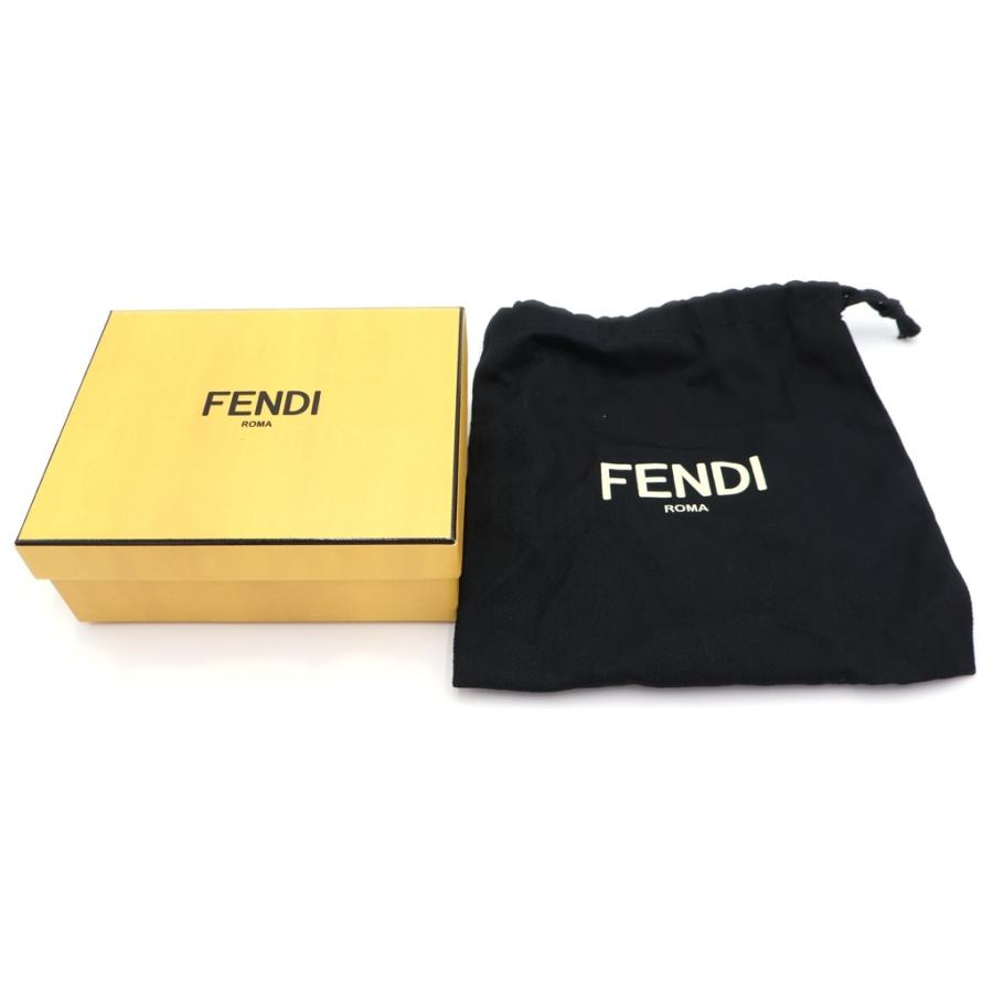 FENDI フェンディ フォックス ラムスキン ロゴデザイン ポンポンチャーム ブラウン 7AR683-A3VC-F0TWL-の画像
