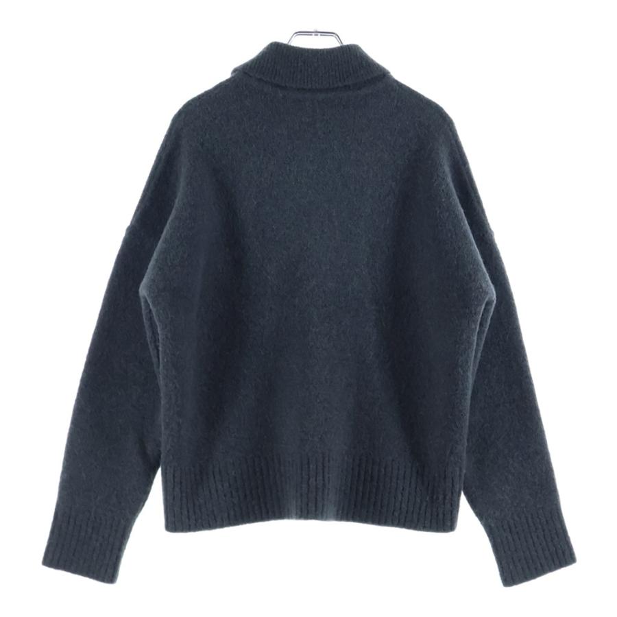 ami paris アミパリス ハート刺繍 ニットポロ セーター グレー UPL325