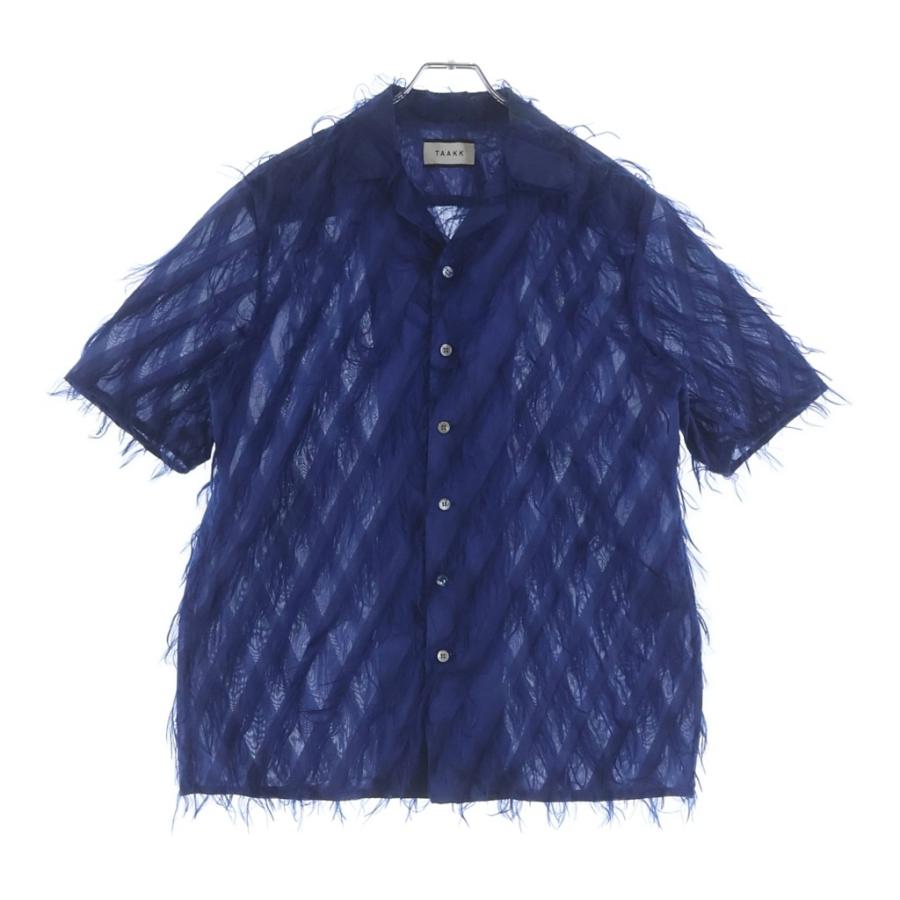 定価49,500円　TAAKK open collar shirt TAAKK ターク 23SS FRINGE OPEN COLLAR SHIRTS フリンジ オープン