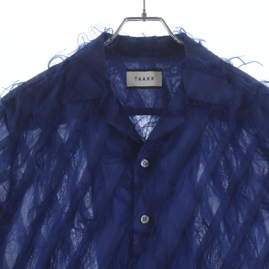 TAAKK ターク 23SS FRINGE OPEN COLLAR SHIRTS フリンジ オープン
