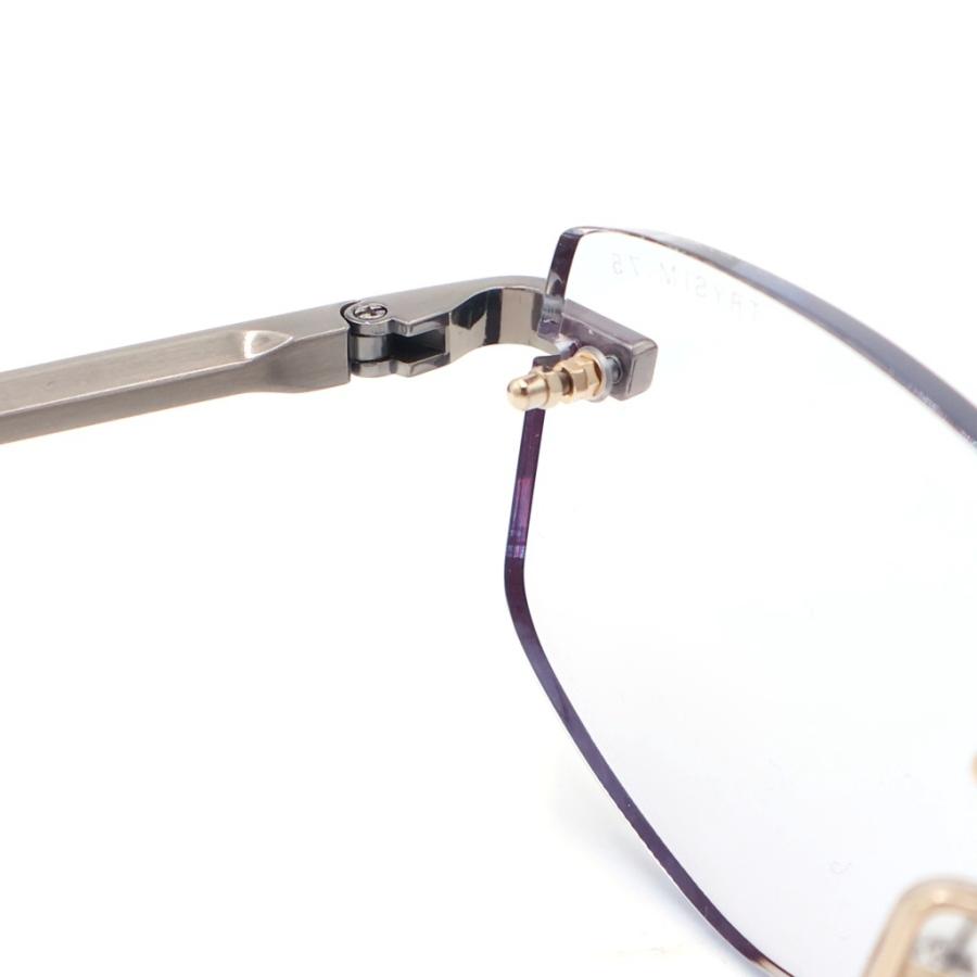 DITA ディータ 25SS TRYSIM75 ロゴデザイン リームレス サングラス 眼鏡 シルバー DTX182-A-03の画像