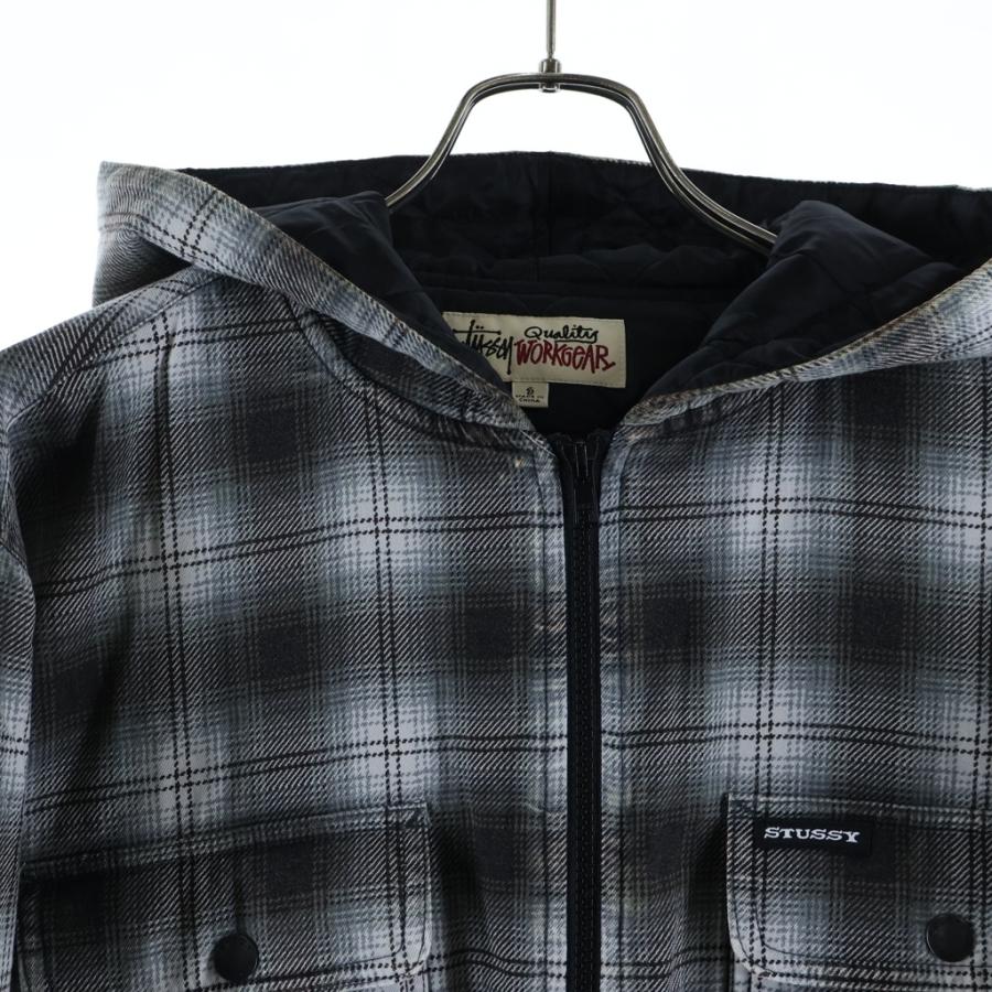 STUSSY（ステューシー） ZIP HOODED PLAID SHIRT チャック柄 