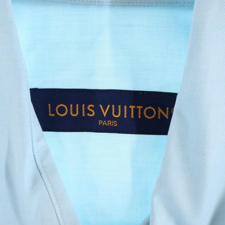 LOUIS VUITTON ルイヴィトン 24AW エンブロイダード コットン 半袖シャツ ブルー RM242MM JXU HRS14W LOUIS VUITTON（ルイ・ヴィトン） 24AW エンブロイダード コットン