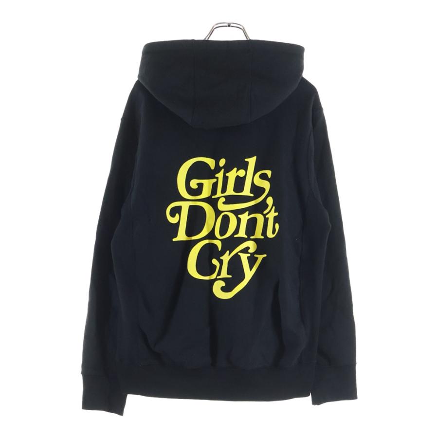 Girls Don't Cry ガールズドントクライ LOGO HOODIE 両面ロゴデザイン フーデッド スウェット パーカー ブラック Girls Don't Cry ガールズドントクライ LOGO HOODIE 両面ロゴデザイン