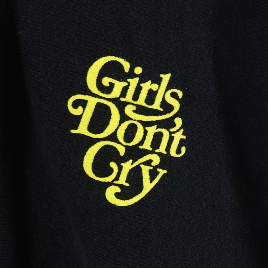 Girls Don't Cry ガールズドントクライ LOGO HOODIE 両面ロゴデザイン フーデッド スウェット パーカー ブラック Girls Don't Cry ガールズドントクライ LOGO HOODIE 両面ロゴデザイン