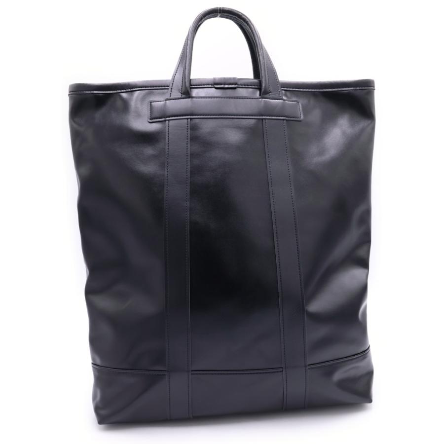 【美品】COMME des GARÇONS ブラックレザートートバッグ COMME des GARCONS（コムデギャルソン） フェイクレザー トートバッグ