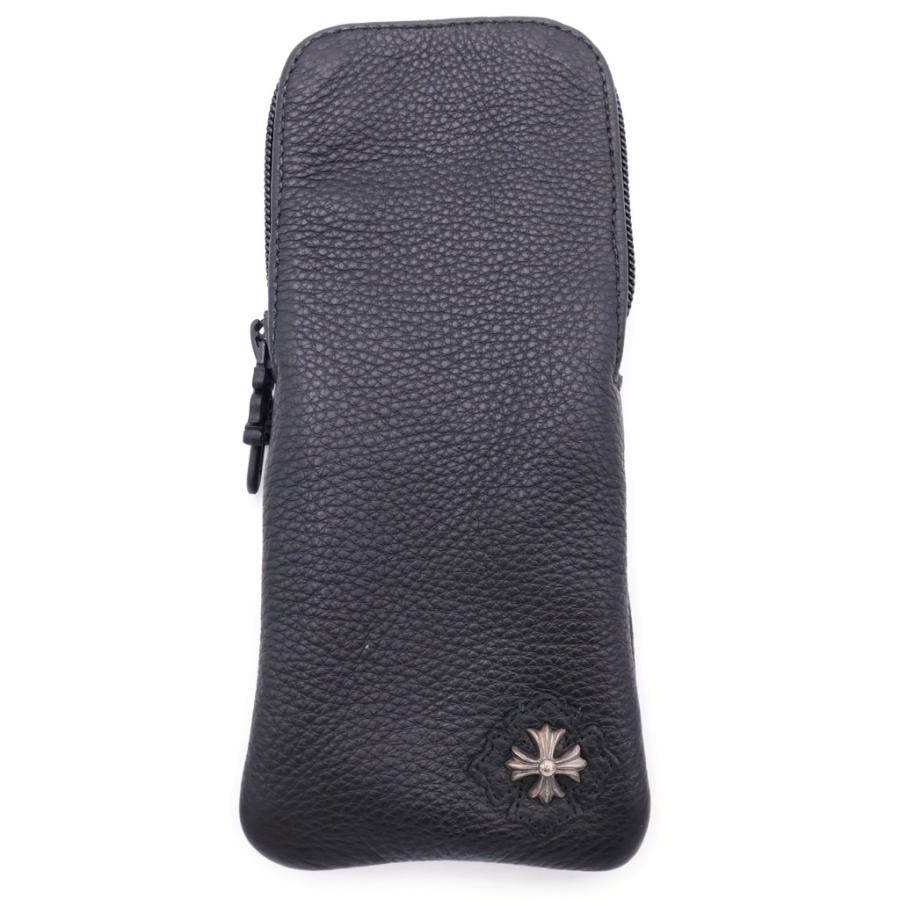 CHROME HEARTS クロムハーツ レザーメガネケース CHプラス CHROME HEARTS（クロムハーツ） CASE CHPLUS クロスモチーフ レザー