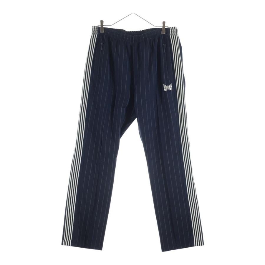 Needles ニードルス ×KITH キス ストライプ サイドライントラックパンツ ネイビー LQ353 Needles（ニードルス） ×KITH キス ストライプ サイドライントラック