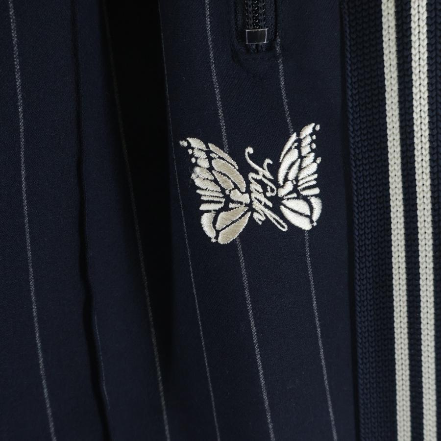 Needles ニードルス ×KITH キス ストライプ サイドライントラックパンツ ネイビー LQ353 Needles（ニードルス） ×KITH キス ストライプ サイドライントラック