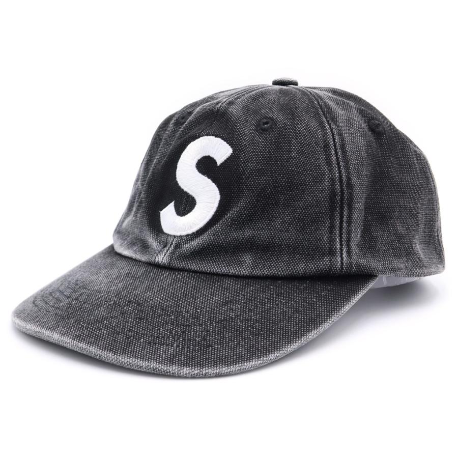 SUPREME シュプリーム 26SS Pigment Coated S Logo 6Panel ピグメントコーティング ロゴデザイン ベースボールキャップ 帽子 ブラック Supreme（シュプリーム） 26SS Pigment Coated S Logo 6Panel