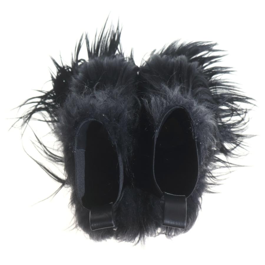 Rick Owens リックオウエンス Leather Fur Kiss Boots レザーファーキスブーツ ヒールブーツ ブラック 42 RU02D6844LGF0 Rick Owens（リック・オウエンス） Leather Fur Kiss Boots レザー