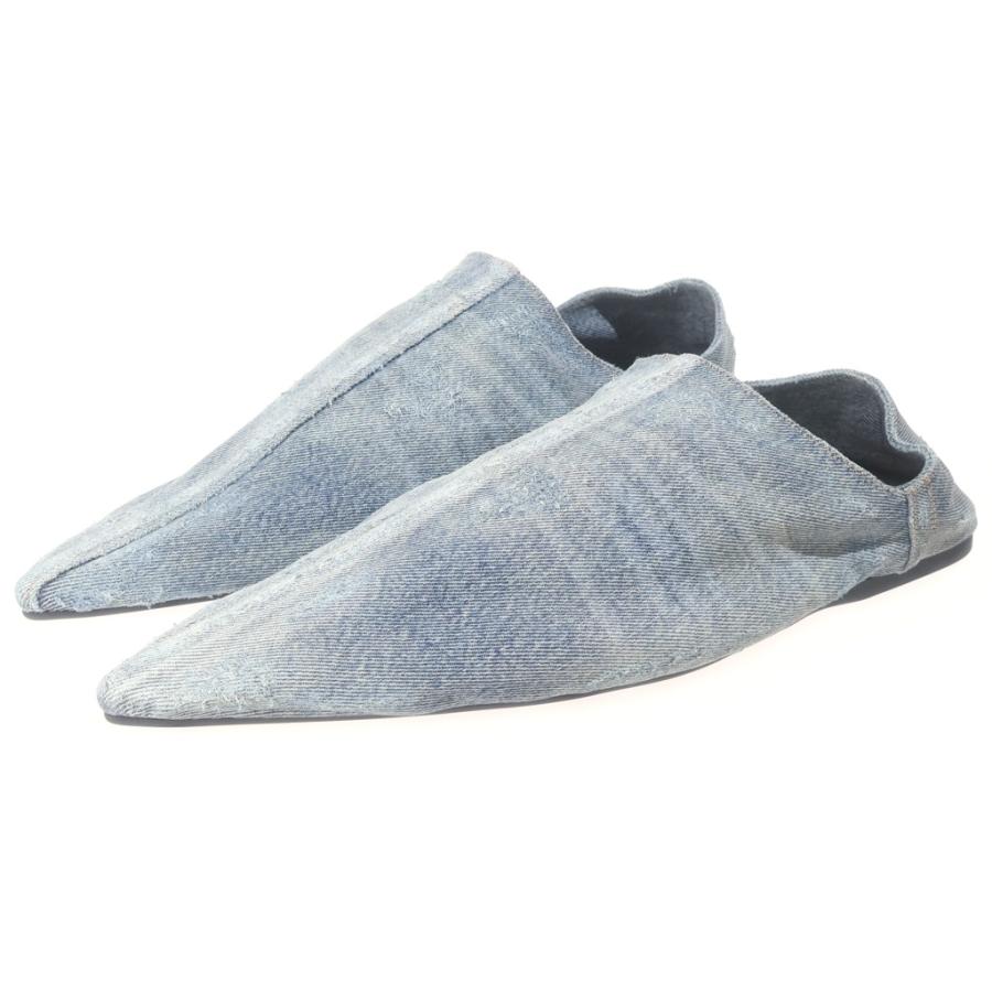 BALENCIAGA バレンシアガ FLAT MULE SMOOTH LAMBSKIN フラット ミュール スムース ラムスキン 788347 ブルー BALENCIAGA（バレンシアガ） FLAT MULE SMOOTH LAMBSKIN フラット