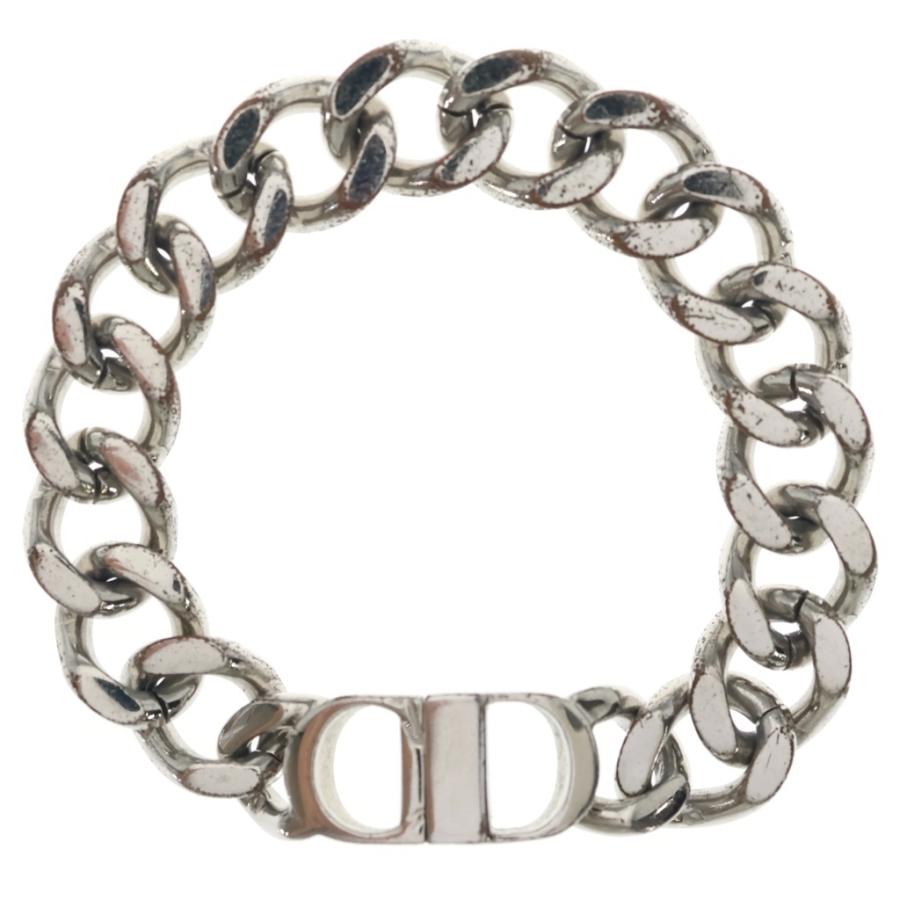美品✨Dior ディオール ブレスレット チェーン シルバー CDロゴ DIOR ディオール CDアイコン チェーンブレスレット シルバー : BRING