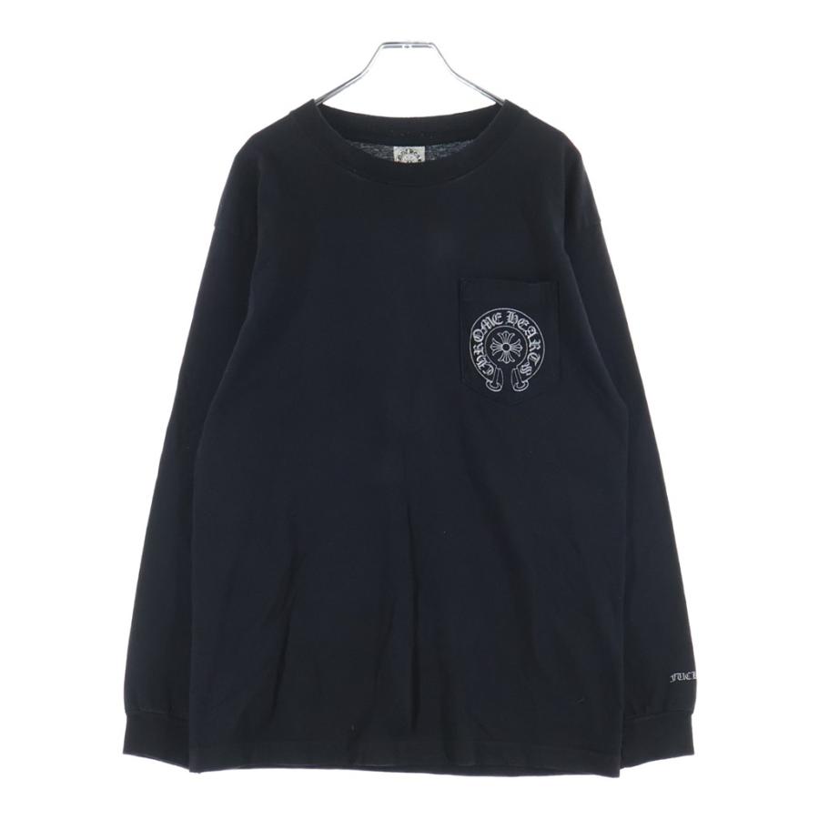 OLD CHROME HEARTS 長袖カットソー フローラル　90s CHROME HEARTS（クロムハーツ） OLD ロサンゼルス限定 メタリック 袖