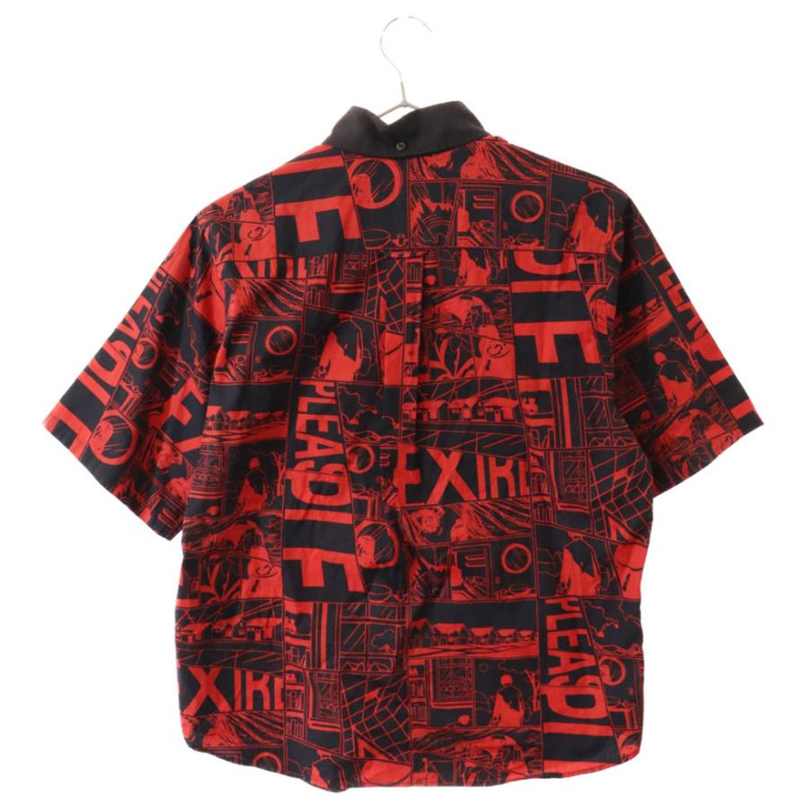 PRADA プラダ 18SS Comic Short Sleeve Camp Collar Graphic Shirt コミック アメコミ 総柄 半袖シャツ レッド UCS308 S181 1QVS｜shopbring｜02