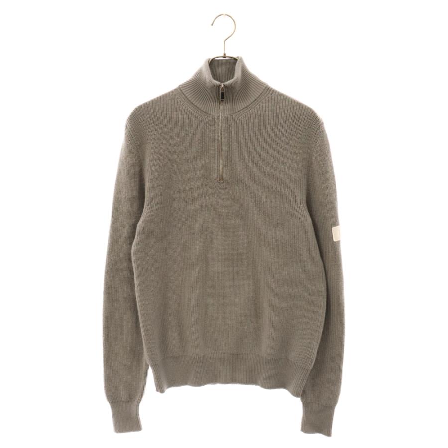 DIOR ディオール Half Zip Knit Sweater スリーブロゴ ハーフジップ