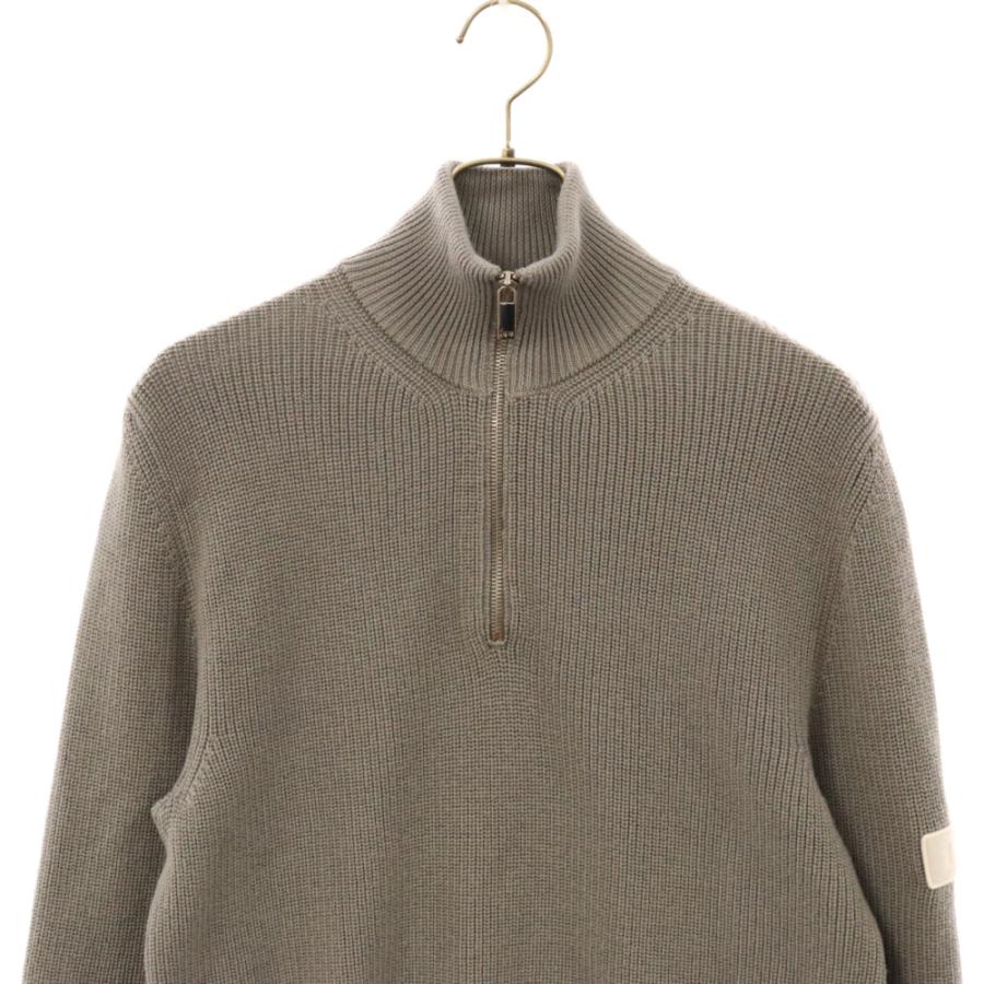 DIOR ディオール Half Zip Knit Sweater スリーブロゴ ハーフジップ