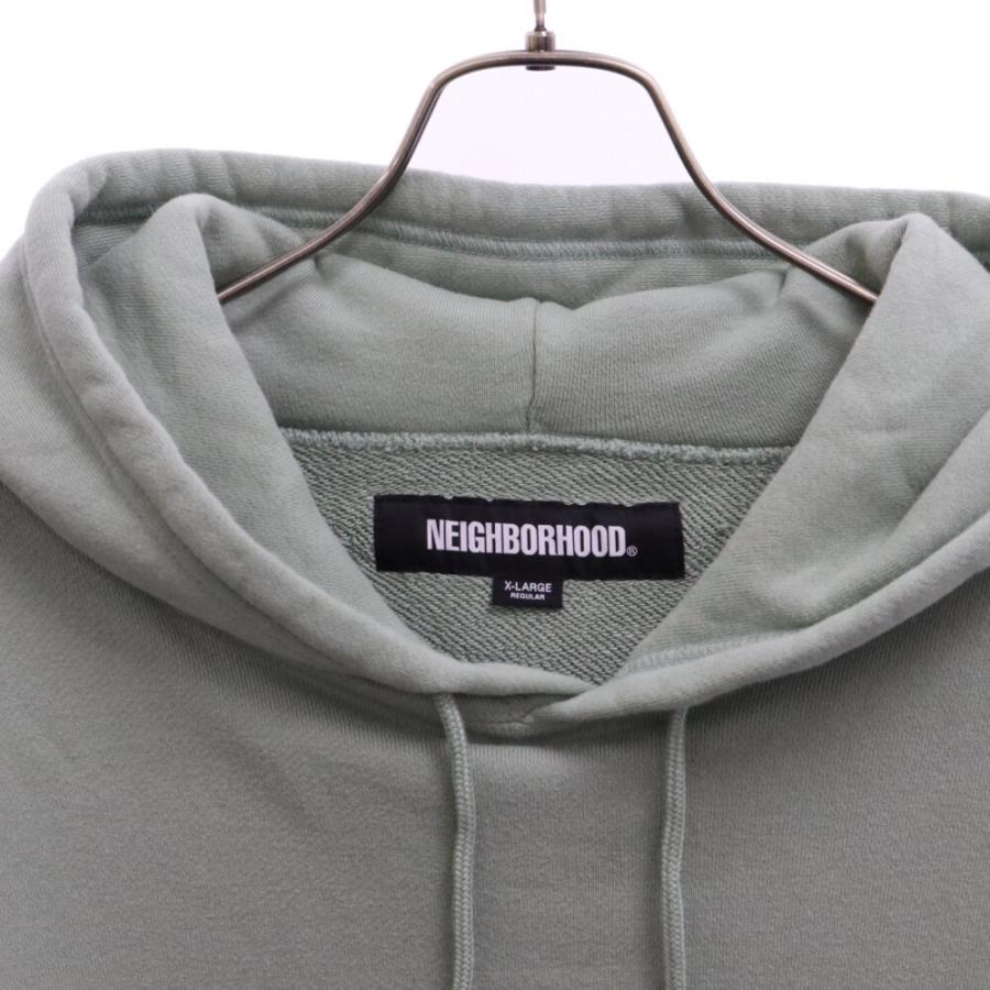 NEIGHBORHOOD ネイバーフッド 24SS CLASSIC SWEAT PARKA フロントプリント プルオーバーパーカー グリーン 241FPNH-CSM04｜shopbring｜03