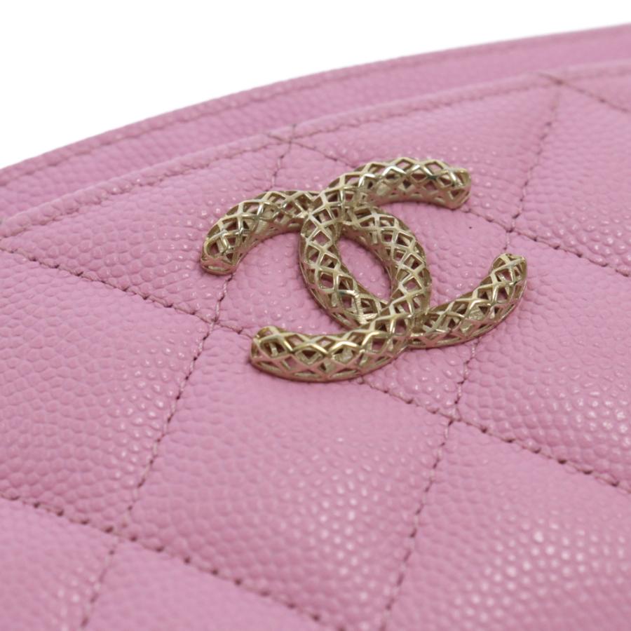 CHANEL シャネル ココマーク マトラッセ キャビアスキン レザーカード  