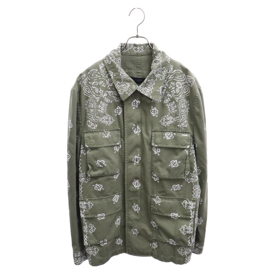 迷彩 コットン ミリタリージャケット　AMIRI AMIRI（アミリ） BLEACHED BANDANA M-65 ブリーチド バンダナ ジップ