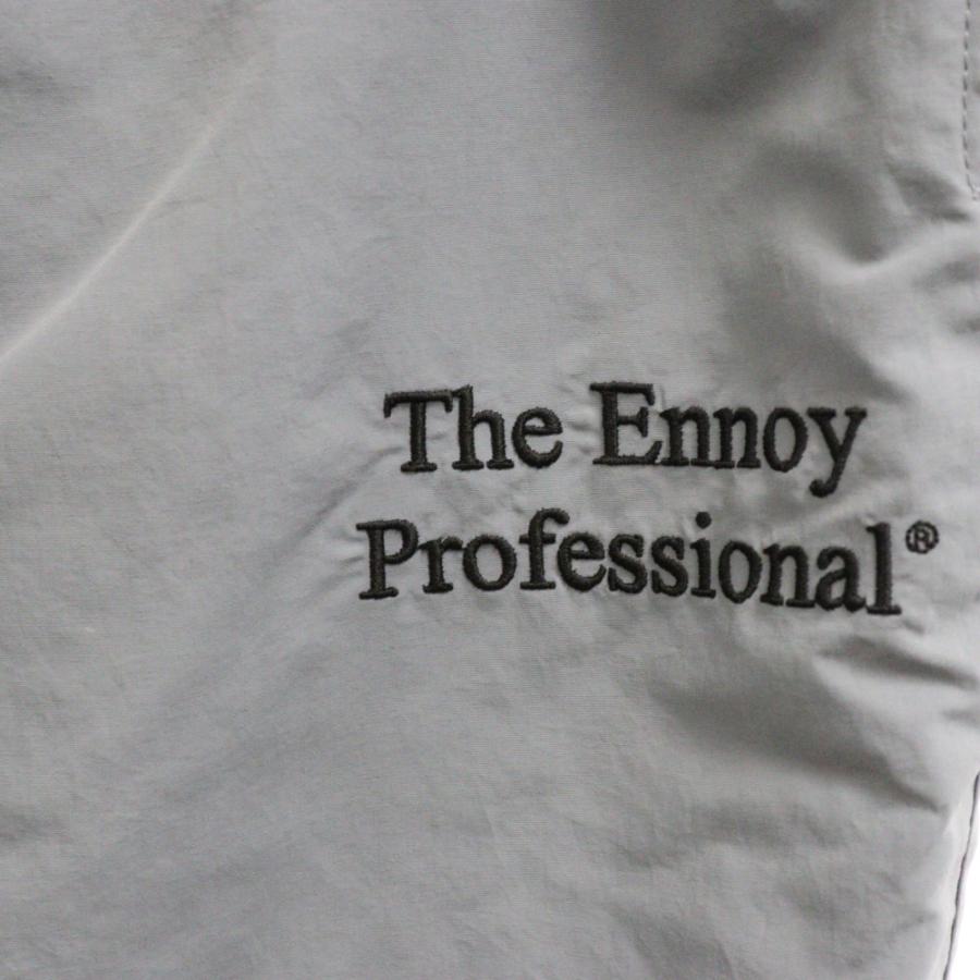 【希少XL】Ennoy ×スタイリスト私物 ロゴ刺繍 ナイロンパンツ 灰色 肉厚 希少XL】Ennoy ×スタイリスト私物 ロゴ刺繍 ナイロンパンツ 灰色