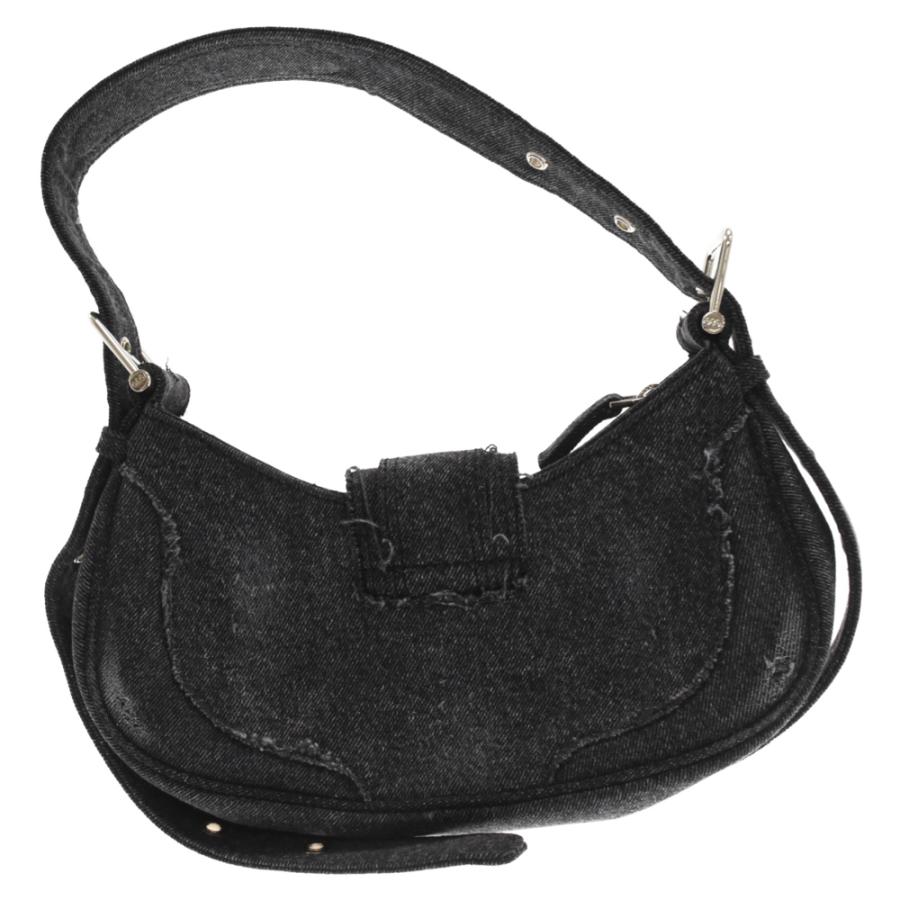 OSOI オソイ Hobo Brocle デニムショルダーバッグ 鞄 グレー 24SB050