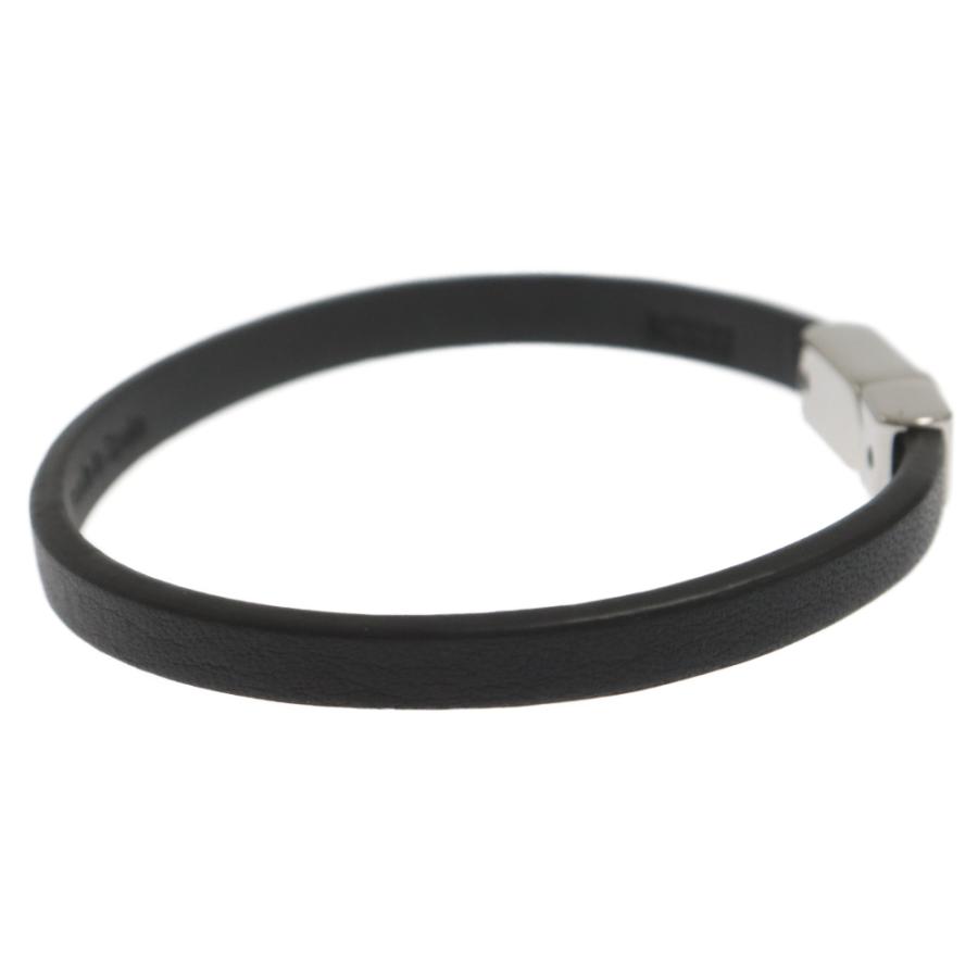 LOUIS VUITTON バングル ブラックレザー LOUIS VUITTON（ルイ・ヴィトン） ブラスレ フラワーエッジ バングル