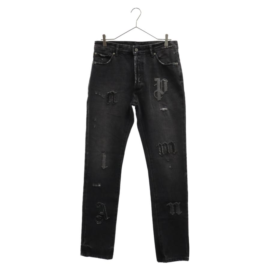 Palm angels *パームエンジェルス* ロゴパッチ ダメージ デニム Palm angels *パームエンジェルス* ロゴパッチ ダメージ デニム