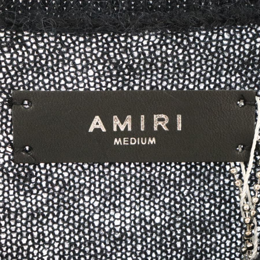 AMIRI（アミリ） 22AW CHECKERED HEM CREW モヘアニットクルーネック