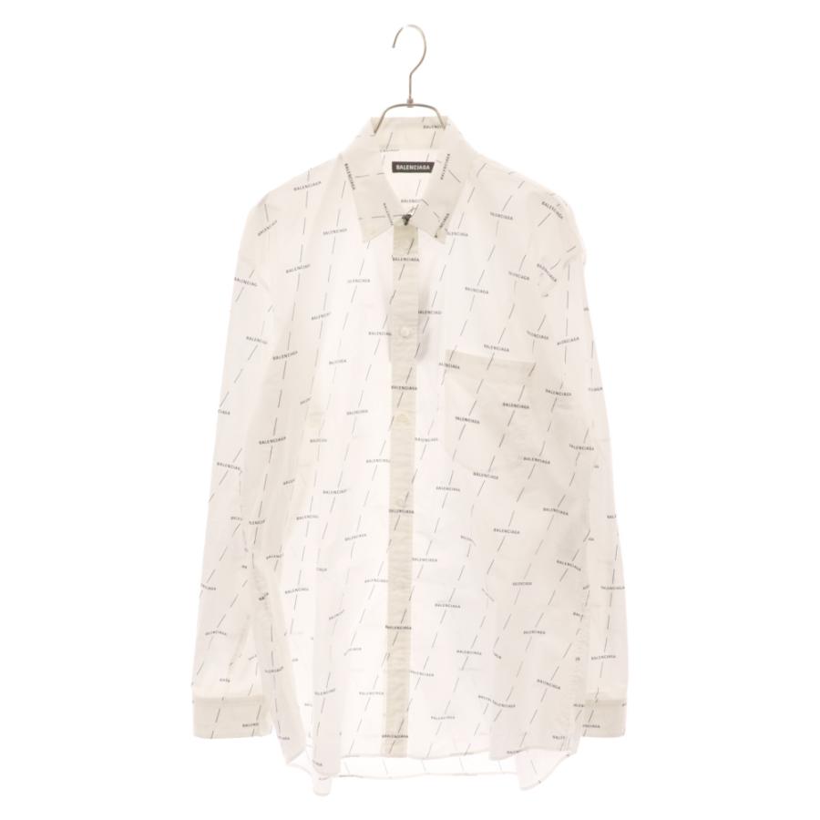 BALENCIAGA ロゴプリント 長袖シャツ ホワイト 【公式通販】