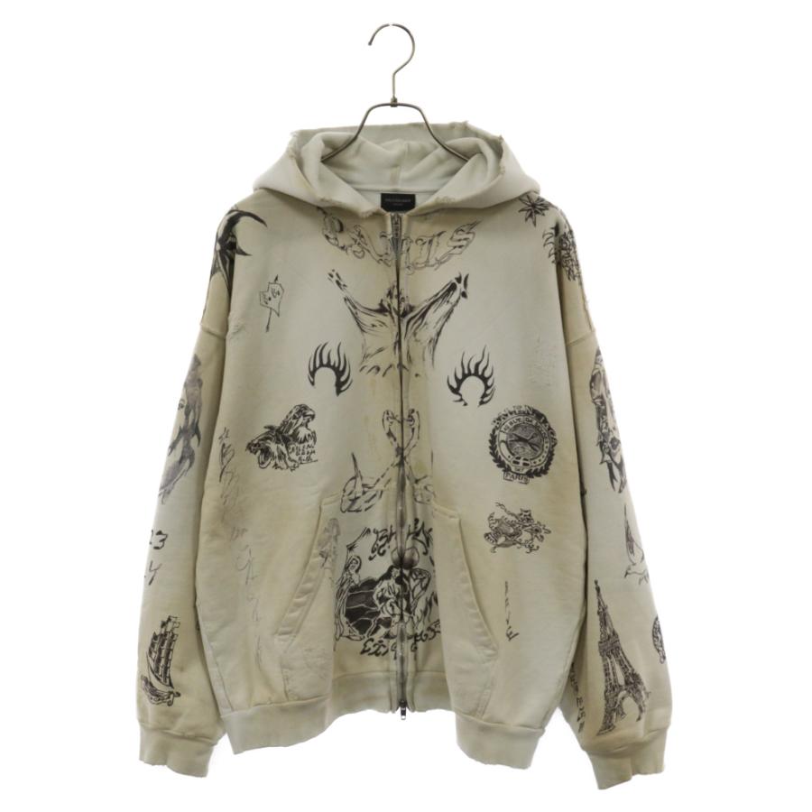 BALENCIAGA バレンシアガ 24SS Graffiti Zip Up Hoodie BALENCIAGA バレンシアガ 24SS Graffiti Zip Up Hoodie