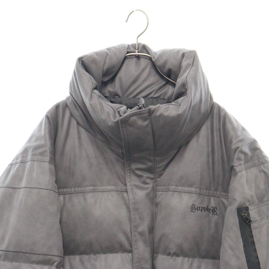 SUPPLIER サプライヤ VINTAGE FAUX LEATHER PUFFER ロゴ刺繍ジップ 